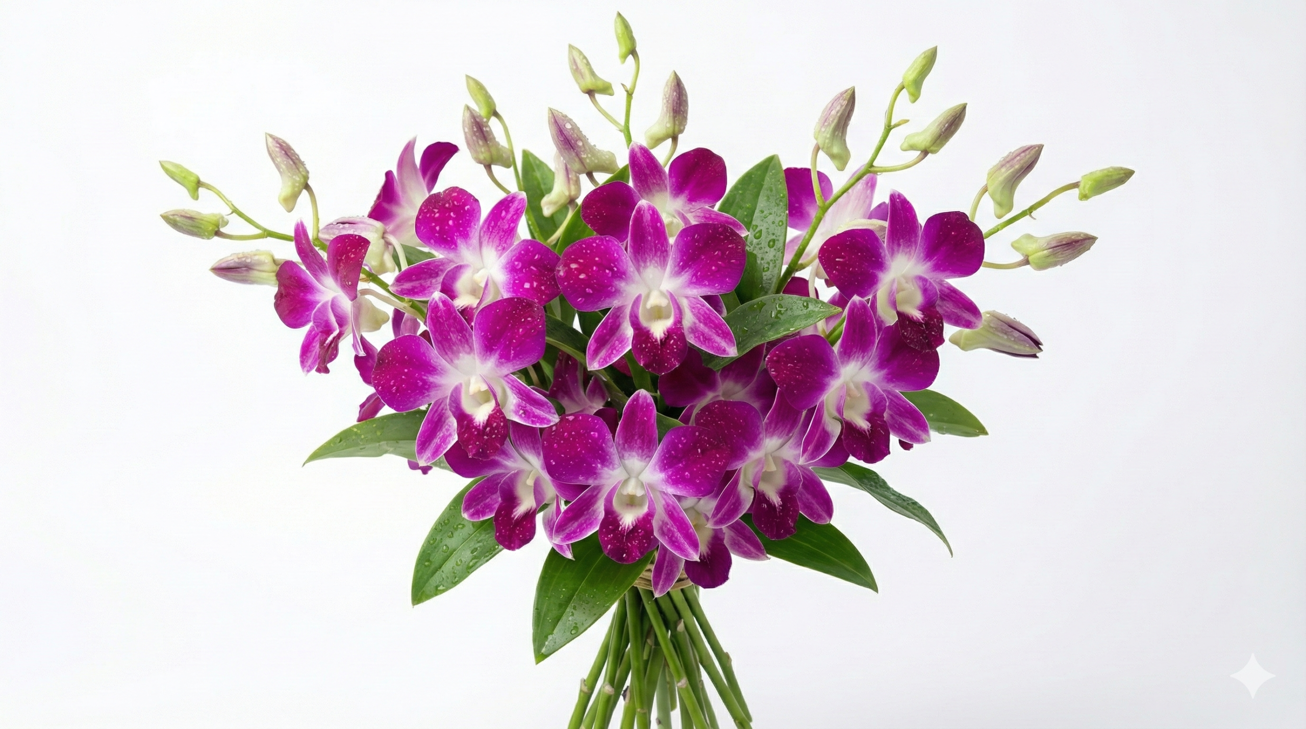 Exotic Purple Dendrobium Orchid Bunch